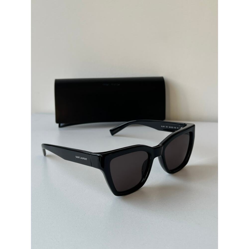 NEW Saint Laurent SL641 Cat Eye Sunglasses in Black - Picture 5 of 8